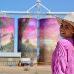 Sammie O’Brien at the Thallon Painted Silos